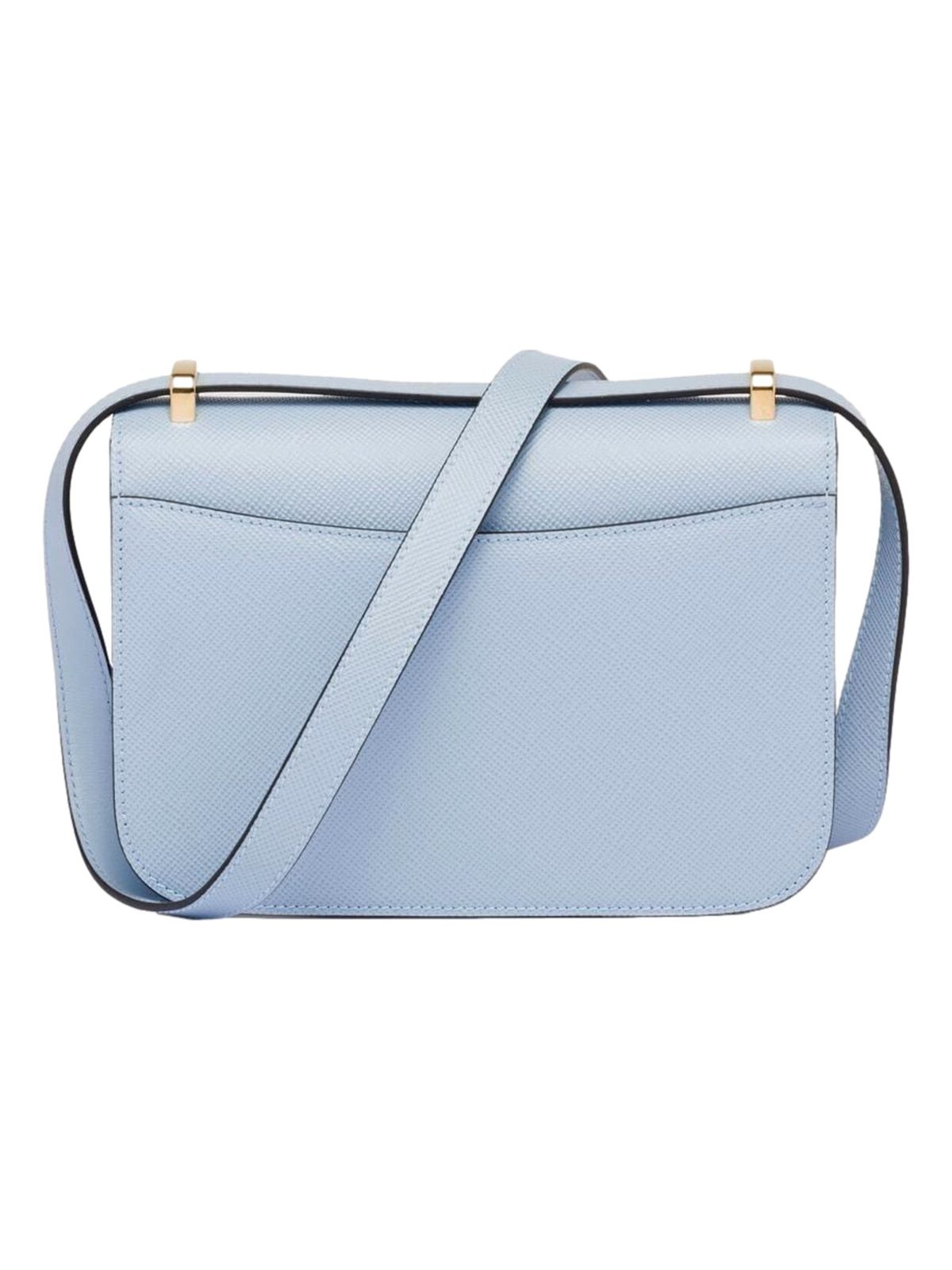 Prada Embleme Triangle Logo Saffiano Leather Crossbody Bag Celeste Blue