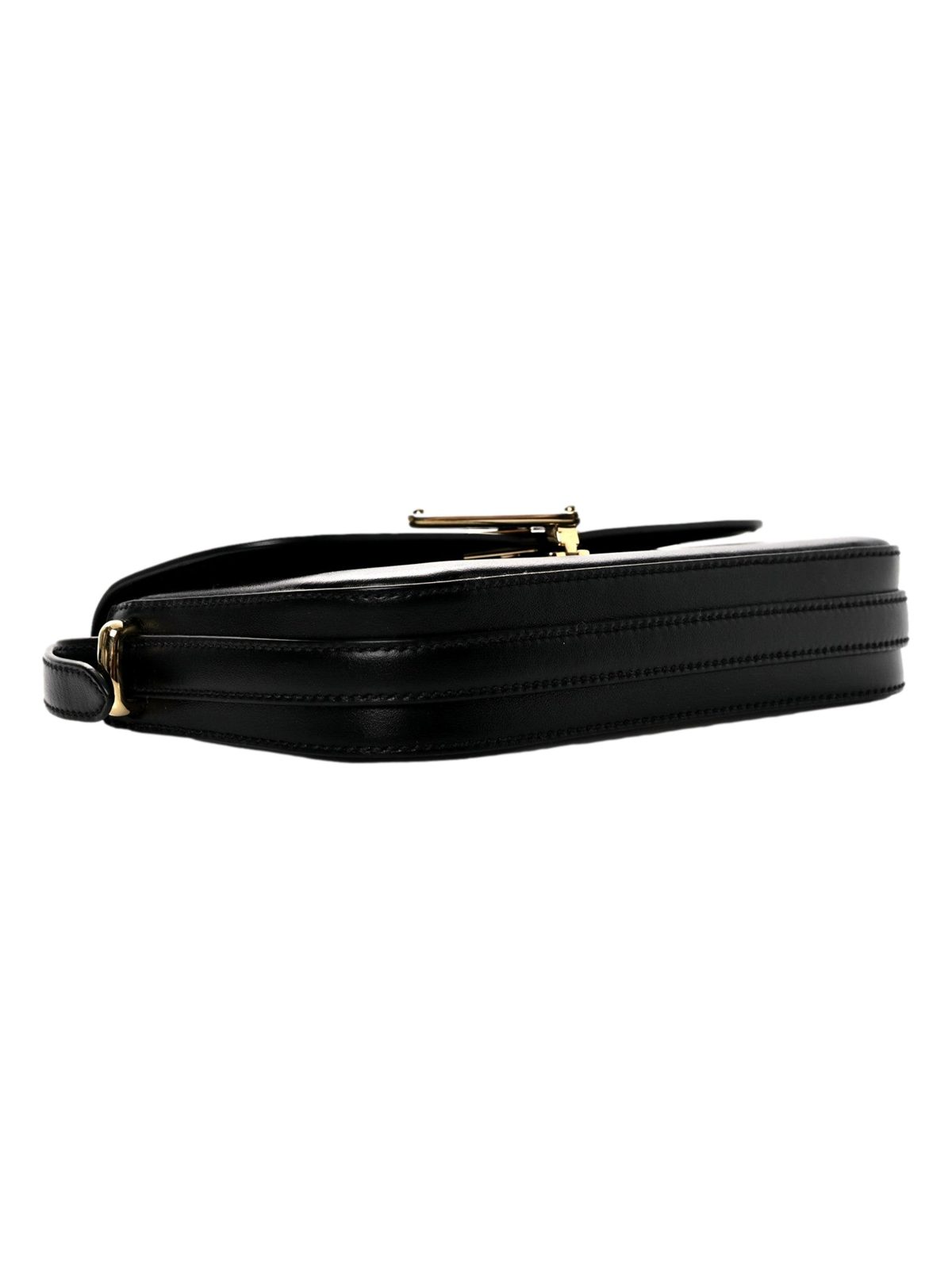 Prada Embleme Triangle Logo Soft Calfskin Crossbody Bag Black
