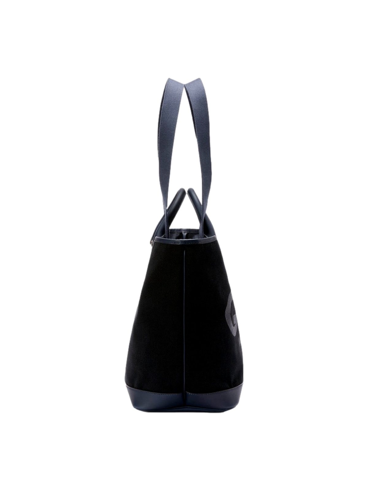 Gucci GG Supreme Canvas Black Navy Leather Large Tote Bag