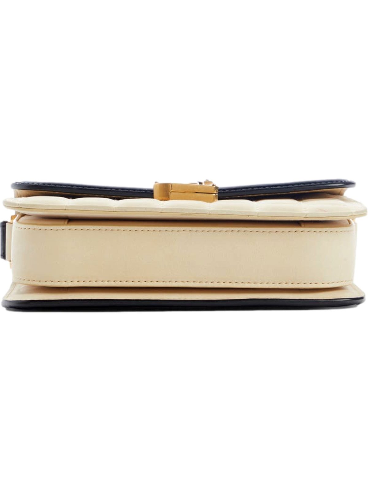 Saint Laurent YSL Solferino Ivory Quilted Suede Leather Shoulder Bag
