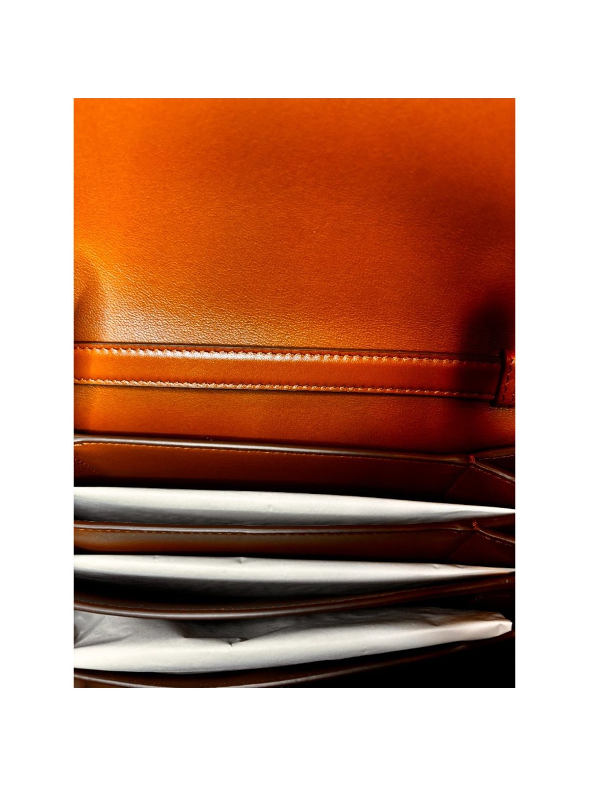Ferragamo Trifolio Soft Leather Flap Crossbody Bag Sella Brown Gold Gancini Closure