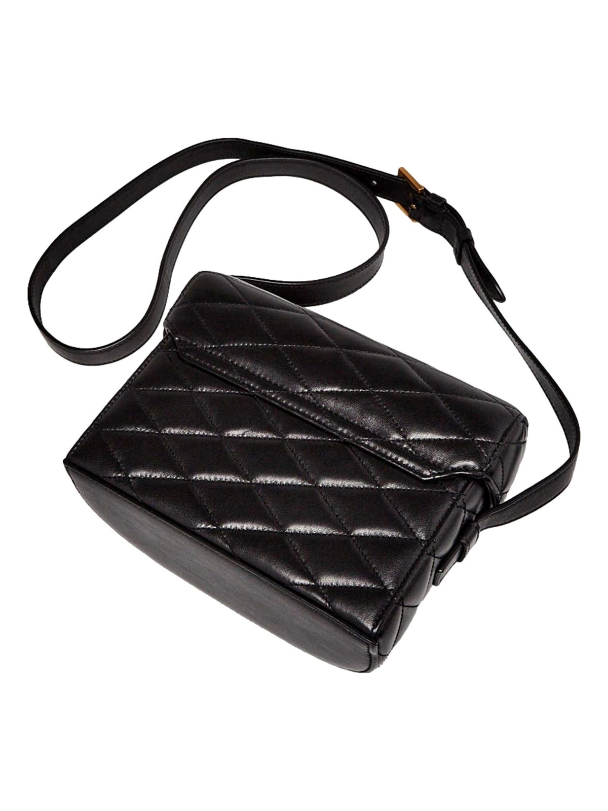 Saint Laurent YSL June Black Quilted Leather Crossbody Bag