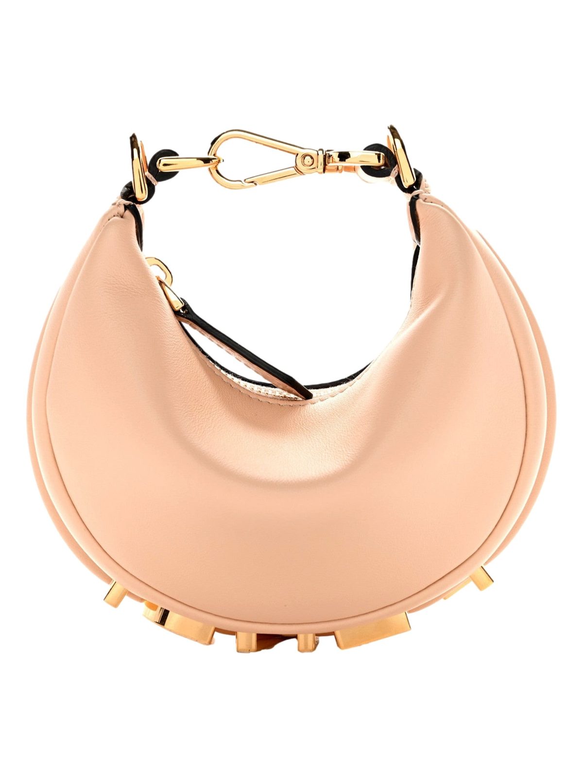 Fendi Fendigraphy Nano Hobo Calfskin Leather Light Pink Mini Clutch Bag