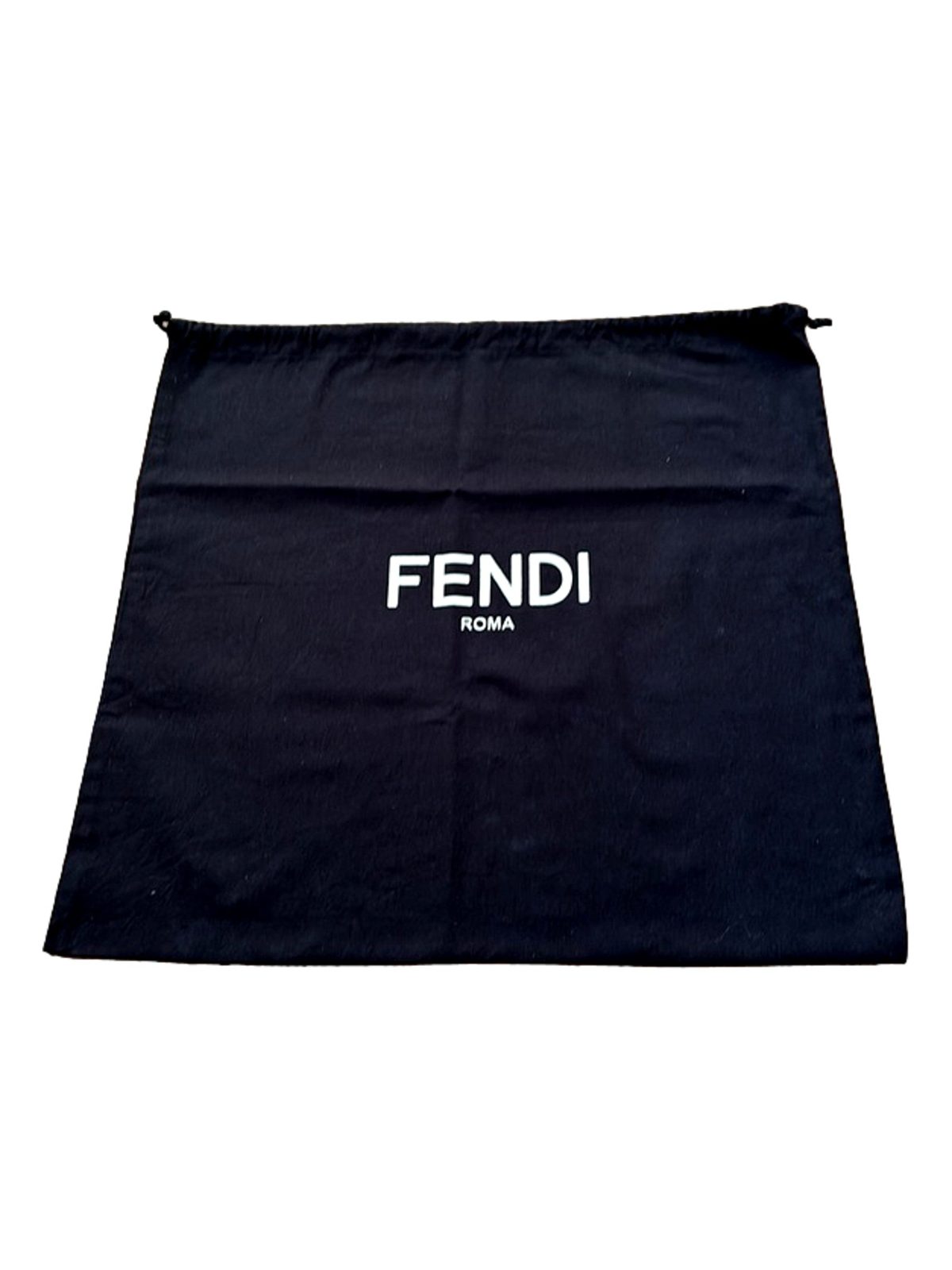 Fendi First Midi Nappa Leather Clutch Crossbody Bag Nero Black Gold FF Logo