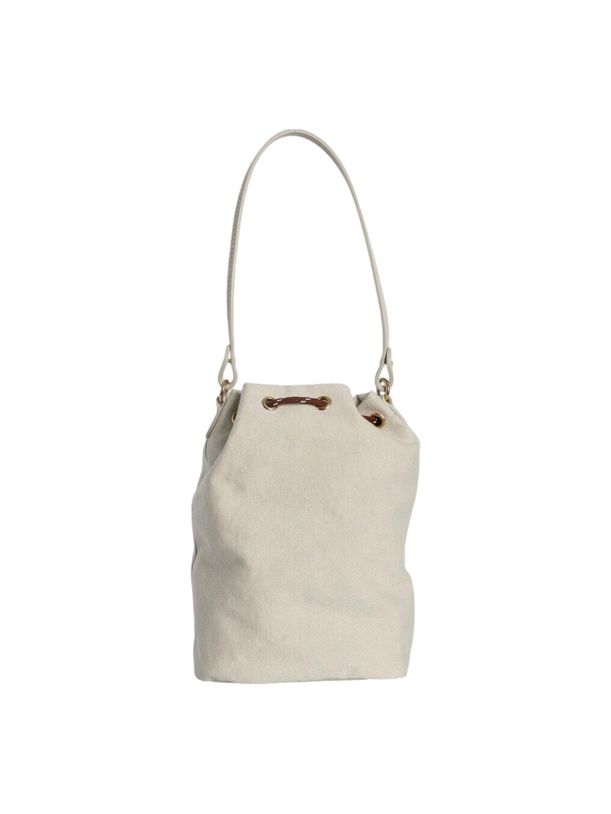 Miu Miu Gabardine Mini Bucket Bag in White