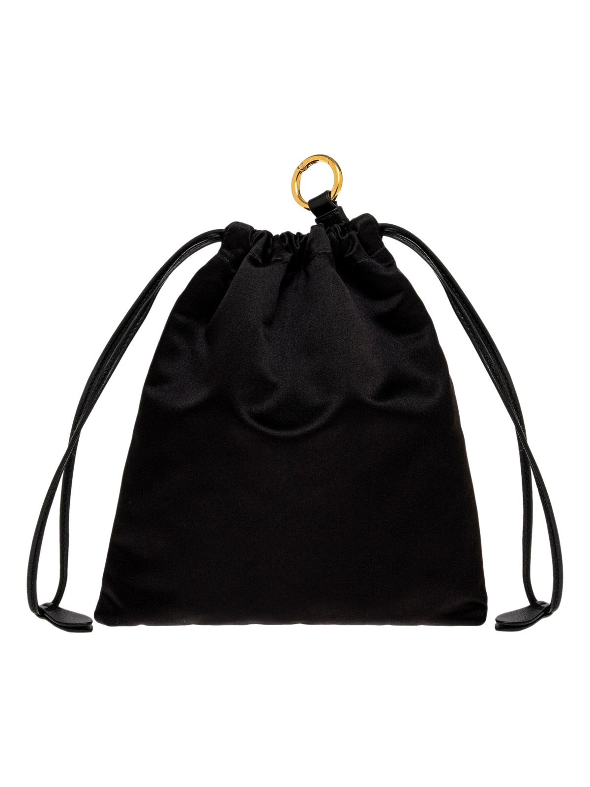 Miu Miu Duchesse Satin Mini Pouch Bag in Black