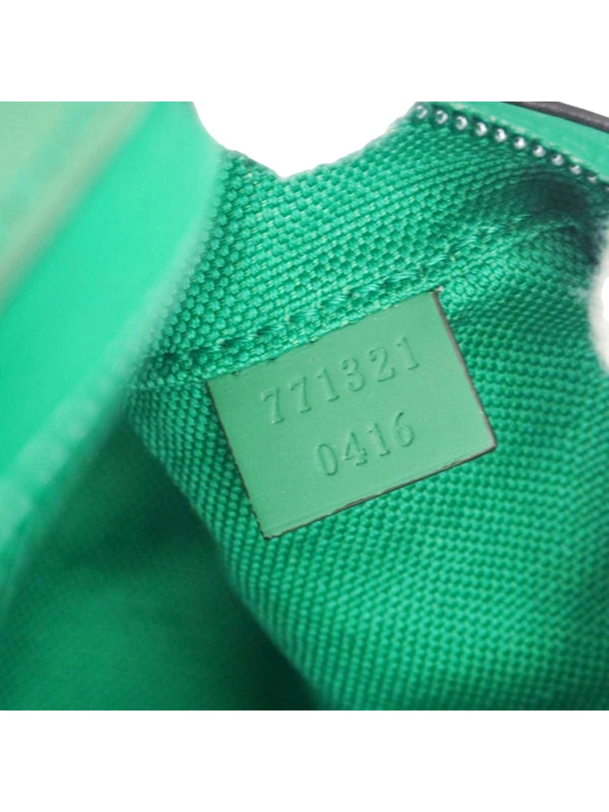 Gucci GG Rubber Effect Green Guccissima Leather Camera Crossbody Bag