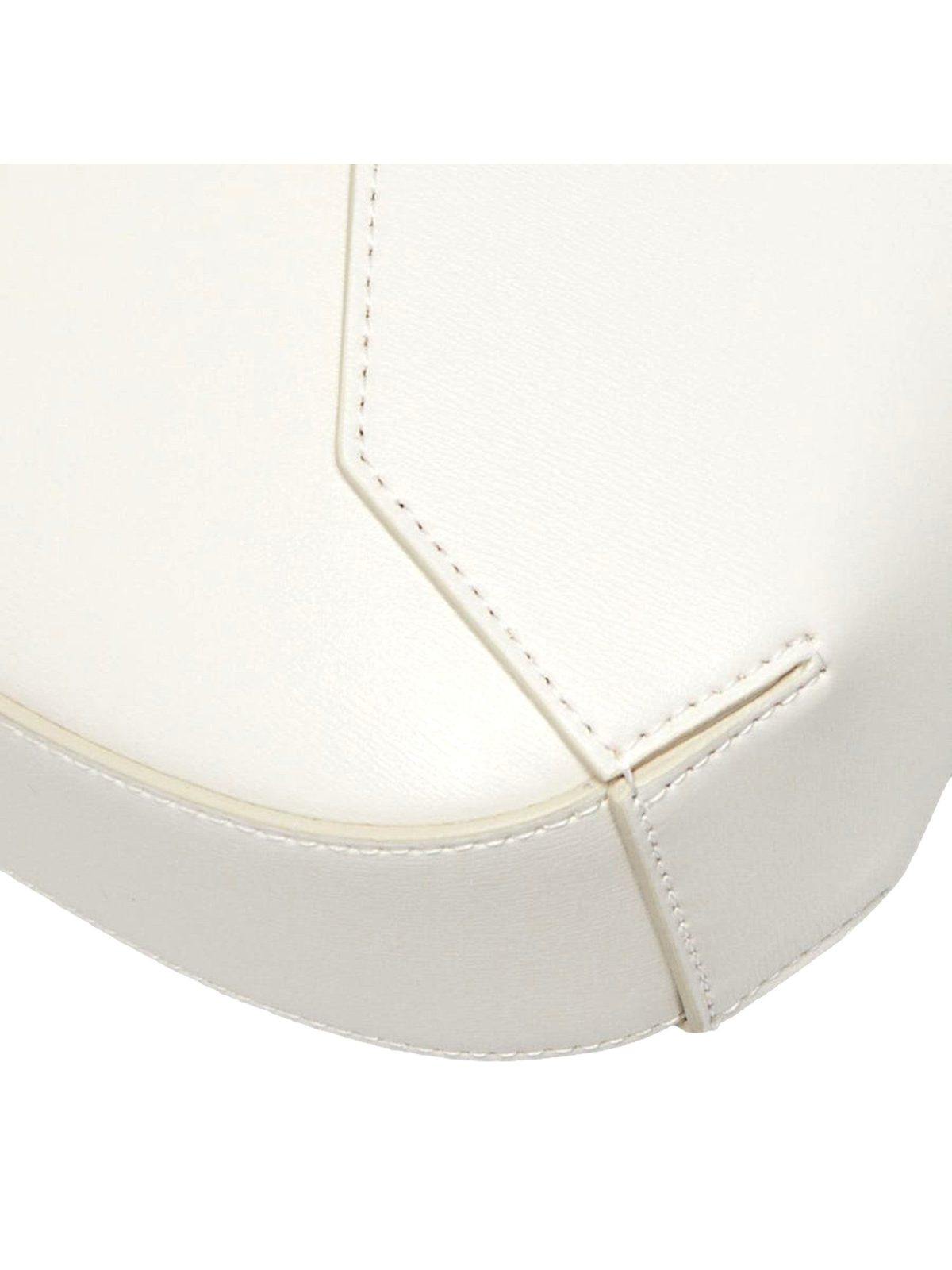 Alexander McQueen The Jewelled Hobo Bag in White Leather with Silver Knuckle