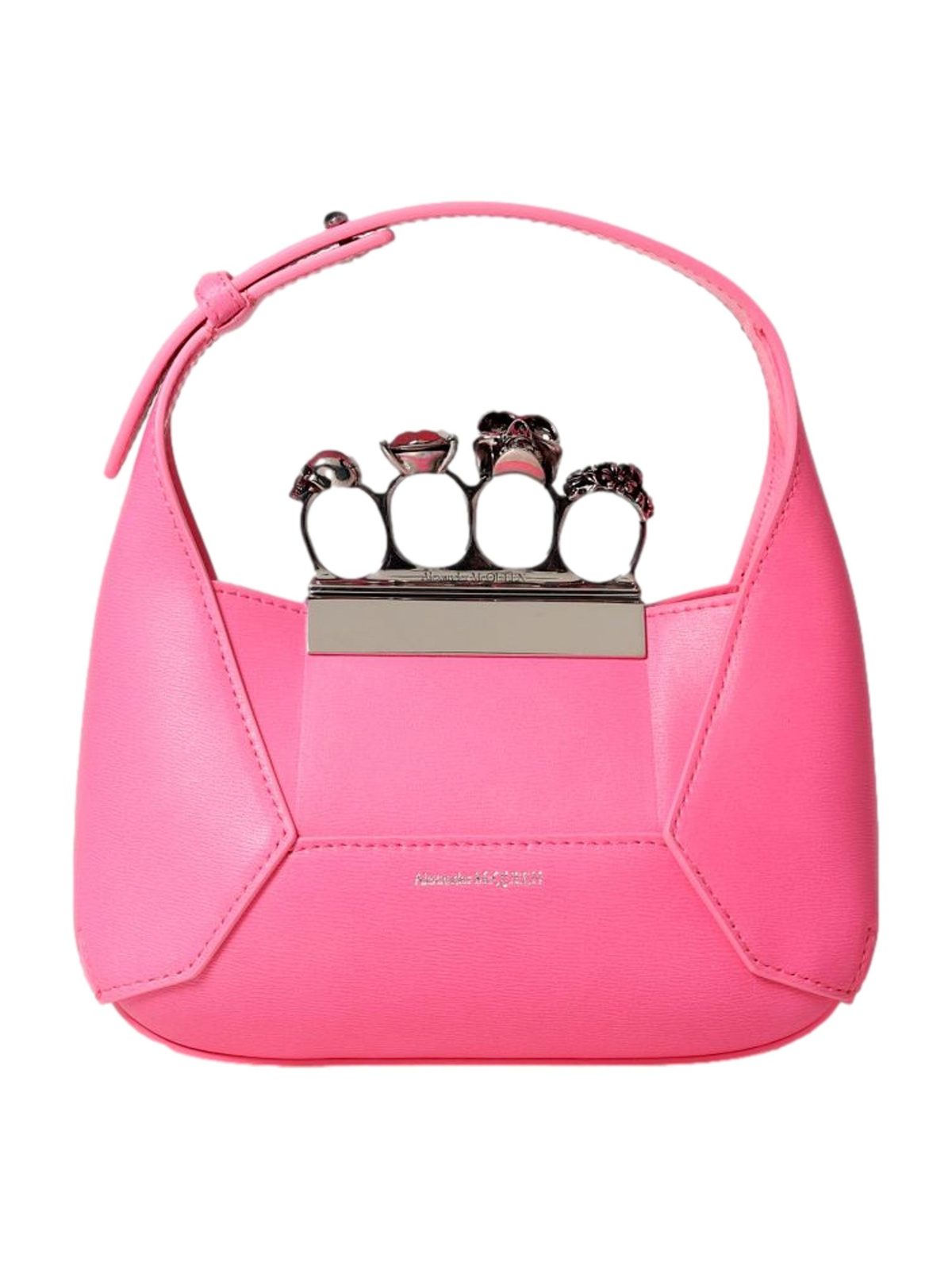 Alexander McQueen The Jewelled Hobo Mini Bag in Pink