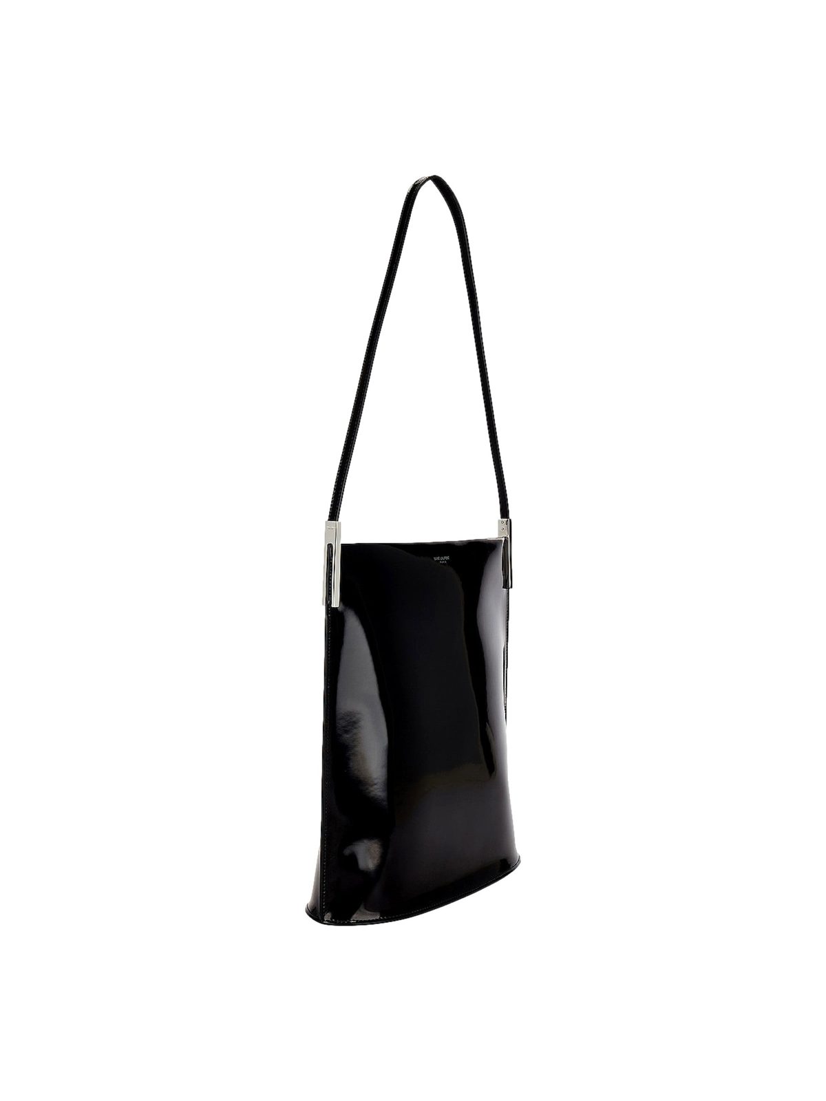 Saint Laurent Black Patent Leather Shopping Tote Shoulder Bag