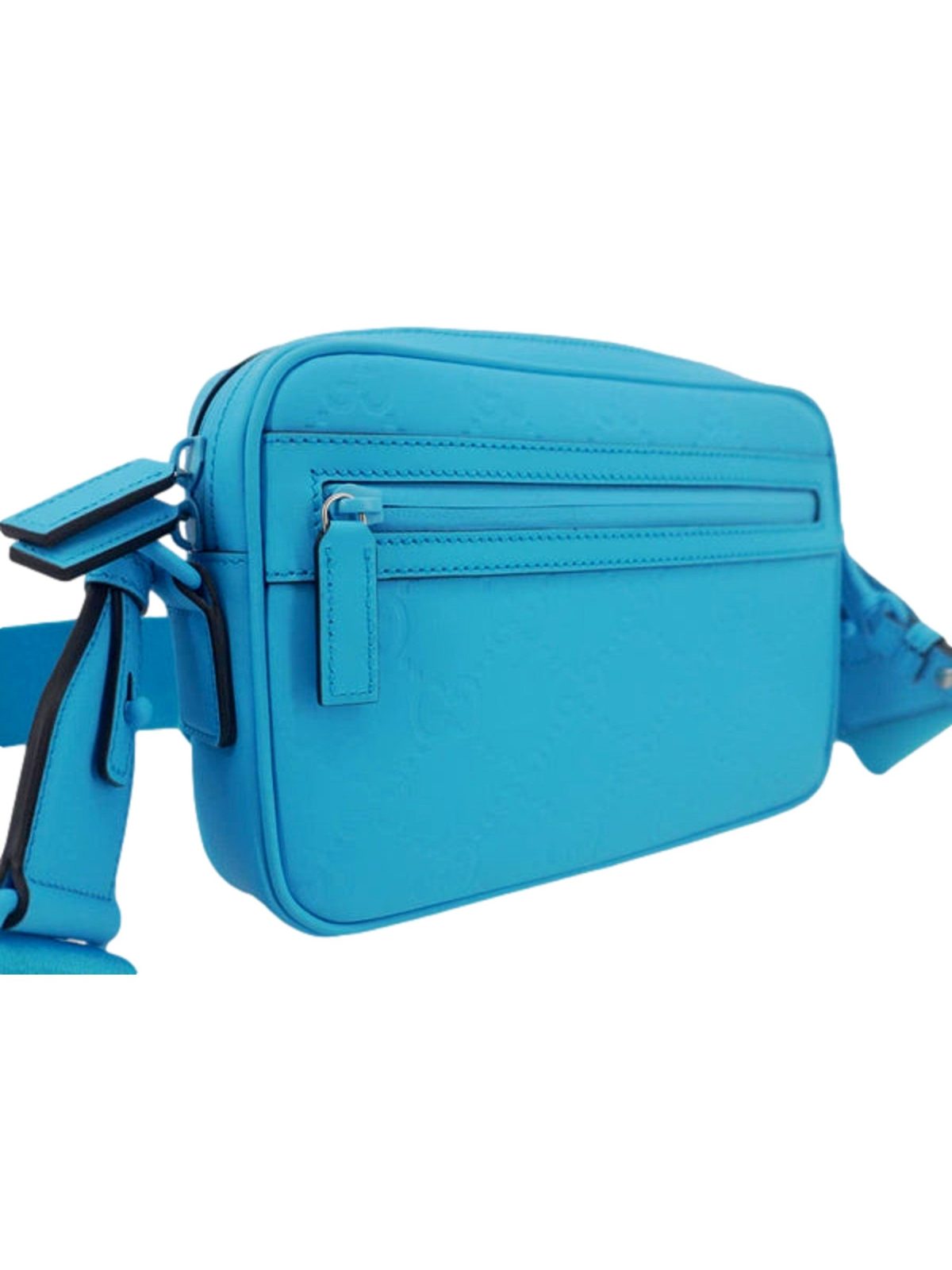 Gucci GG Rubber Effect Crossbody Bag in Blue