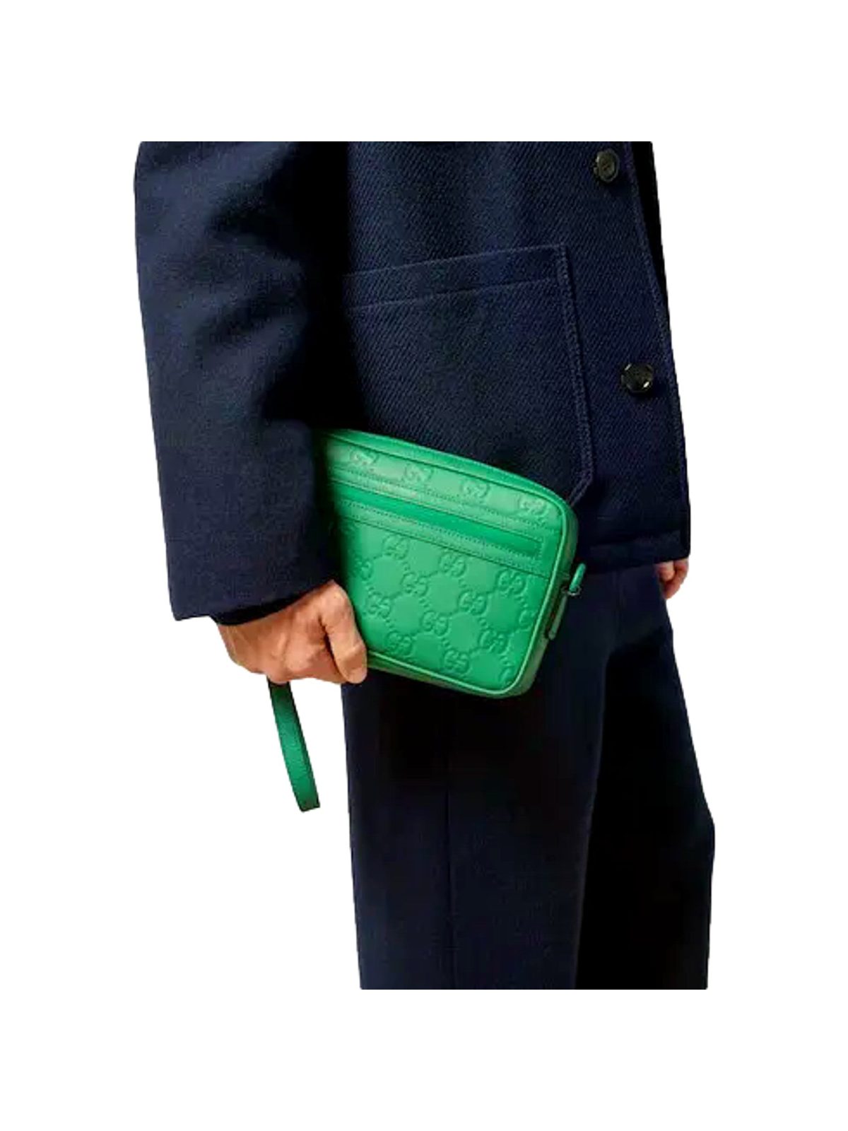 Gucci GG Rubber Effect Crossbody Bag in Green