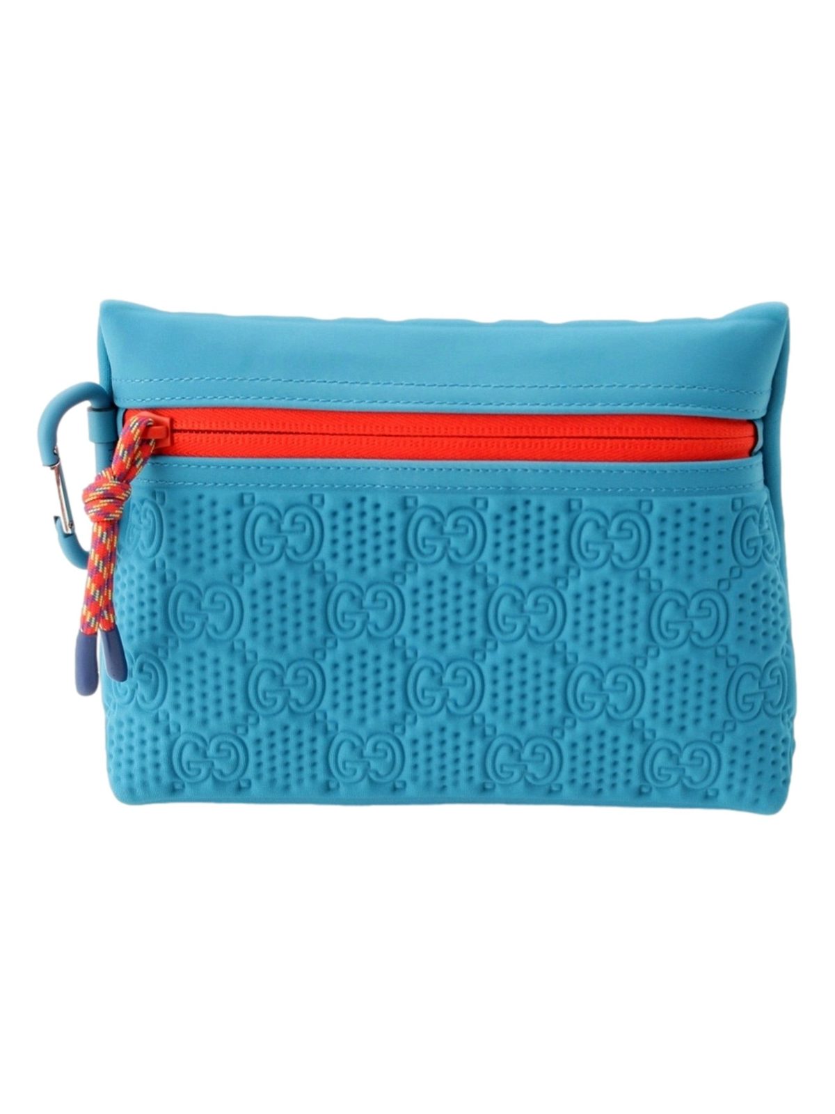 Gucci GG Scuba Neon Blue Small Clutch Pouch Bag