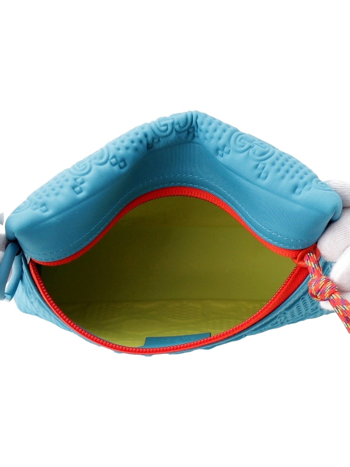 Gucci GG Scuba Neon Blue Small Clutch Pouch Bag