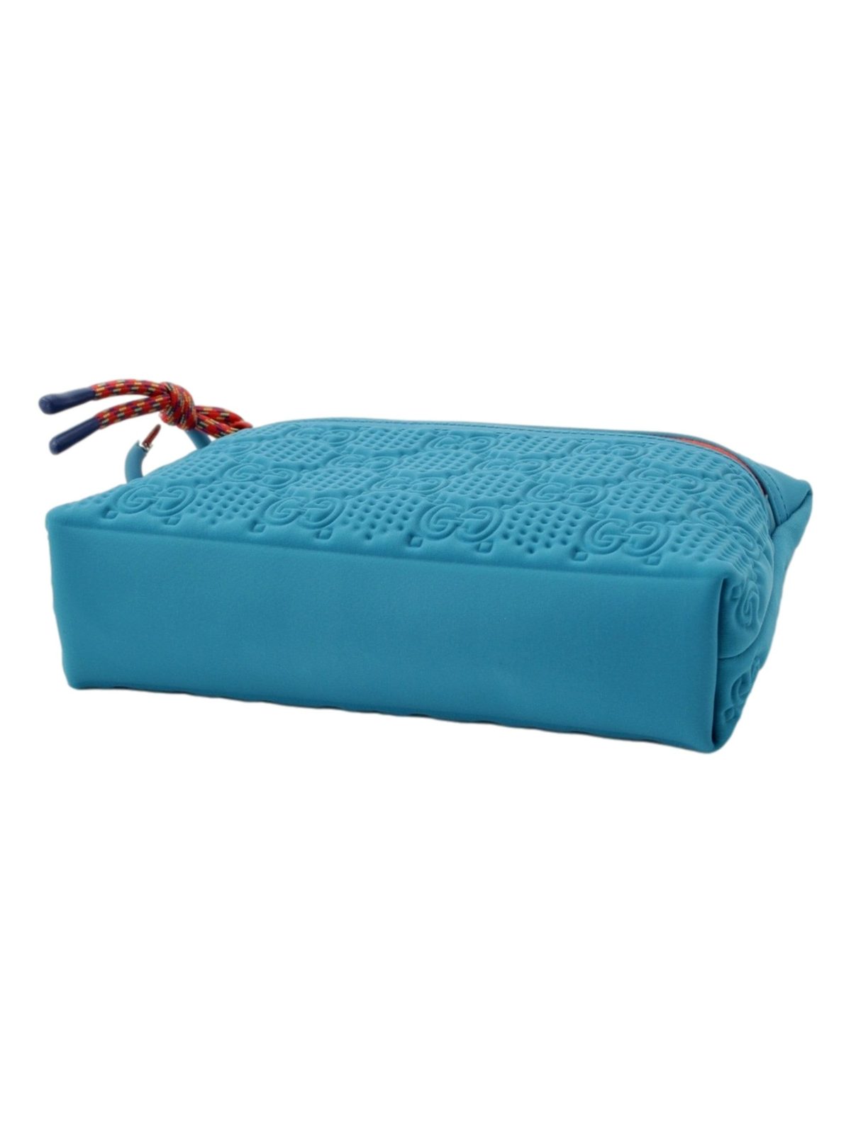 Gucci GG Scuba Neon Blue Small Clutch Pouch Bag