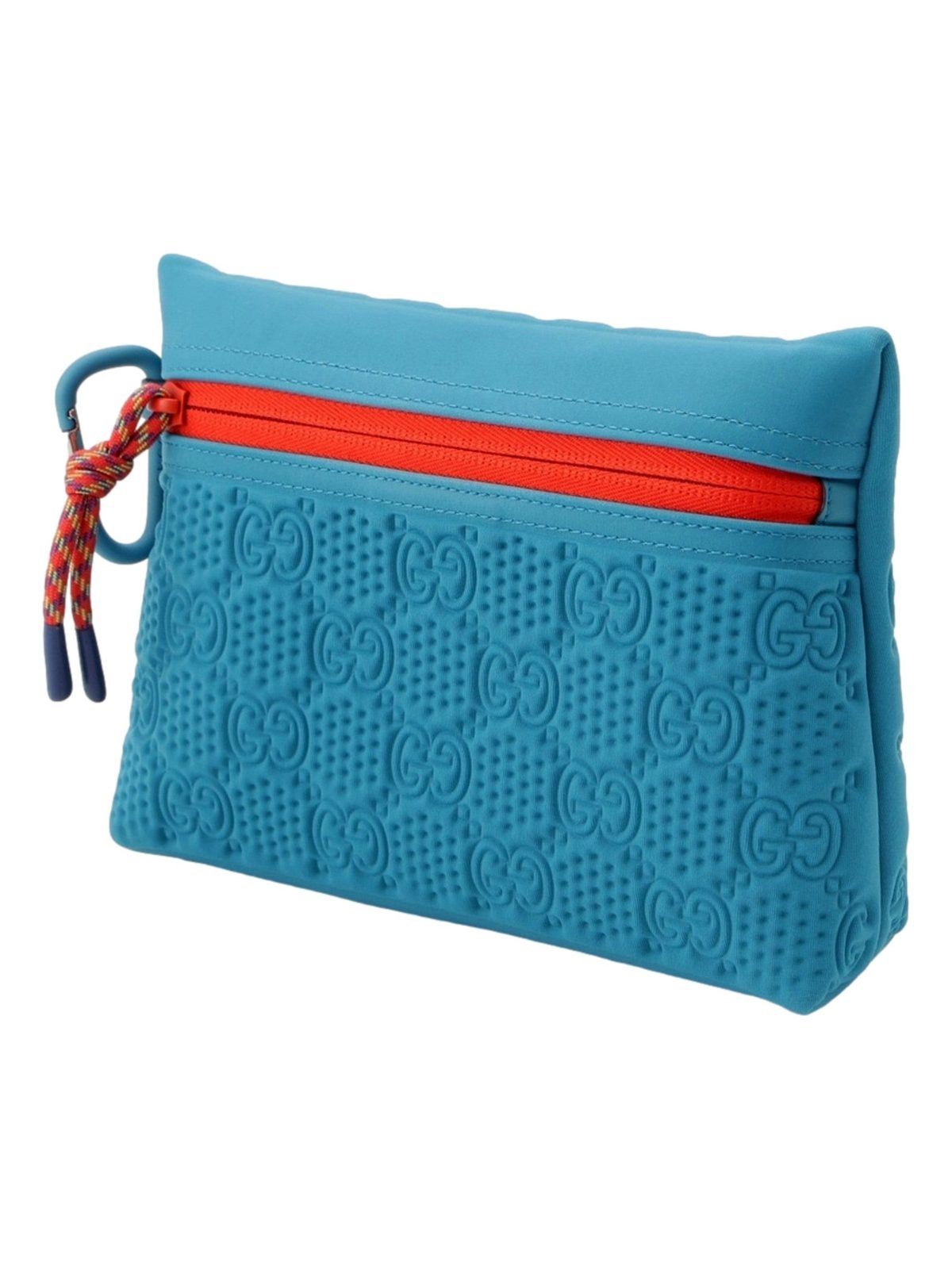 Gucci GG Scuba Neon Blue Small Clutch Pouch Bag