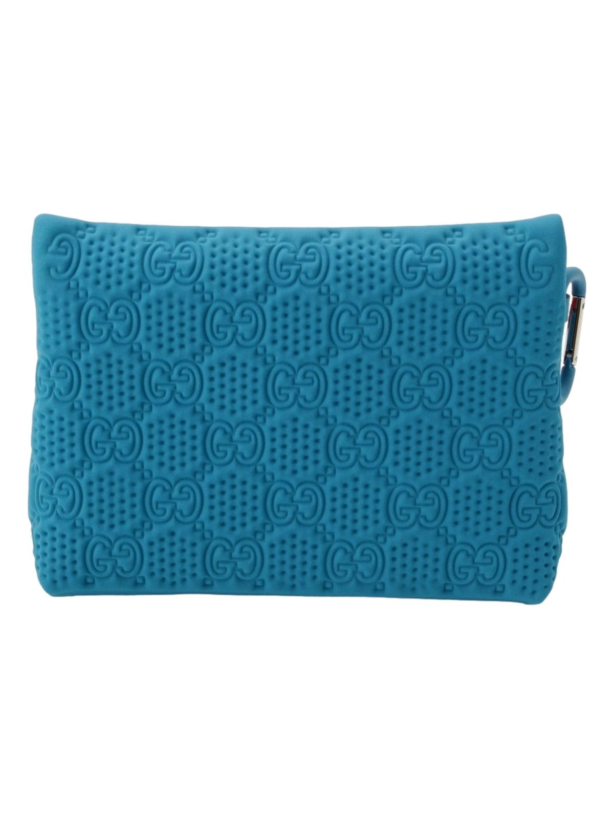 Gucci GG Scuba Neon Blue Small Clutch Pouch Bag