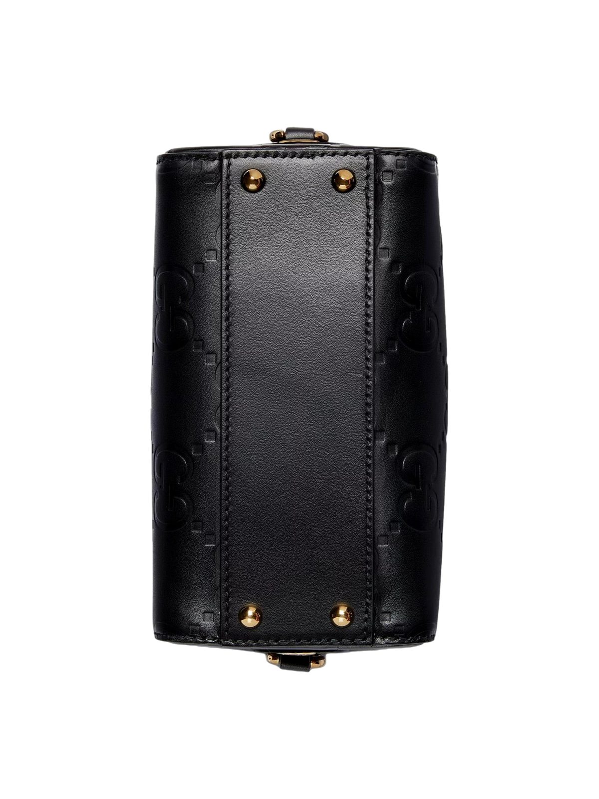 Gucci Gilbert GG Leather Super Mini Boston Bag Crossbody in Black