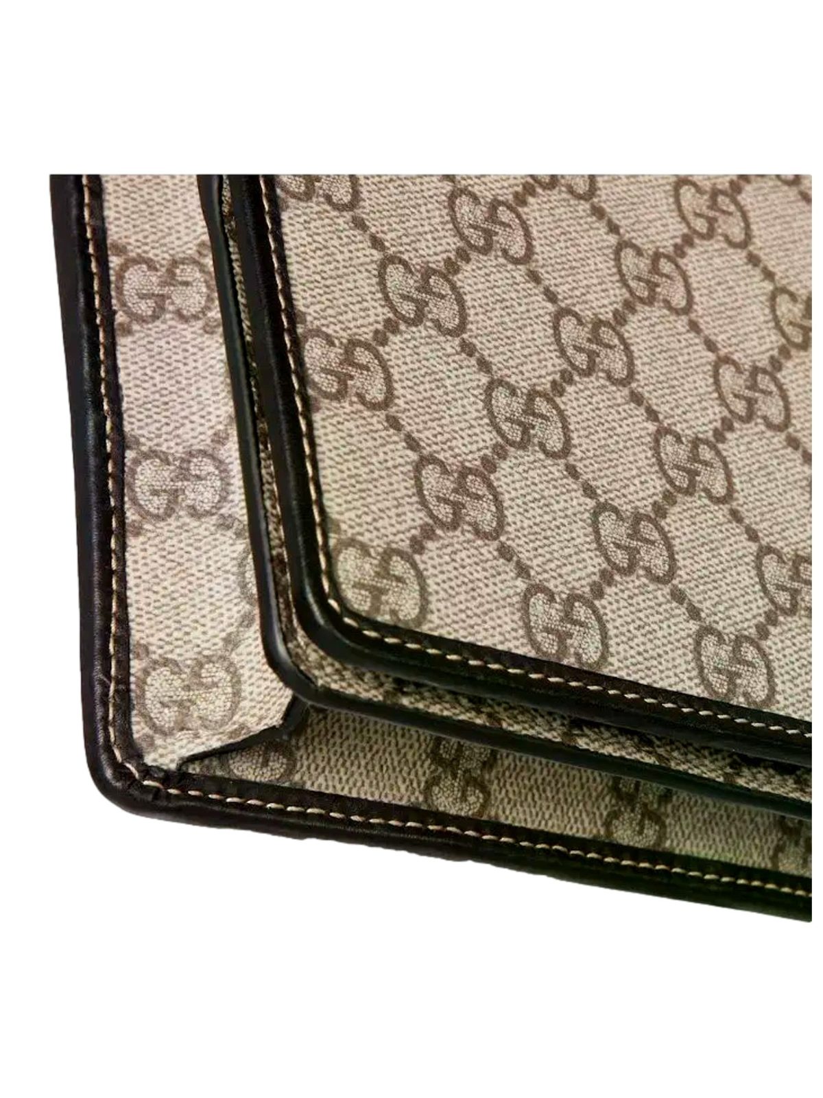 Gucci GG Emblem Canvas and Leather Wallet Mini Crossbody Bag in Black