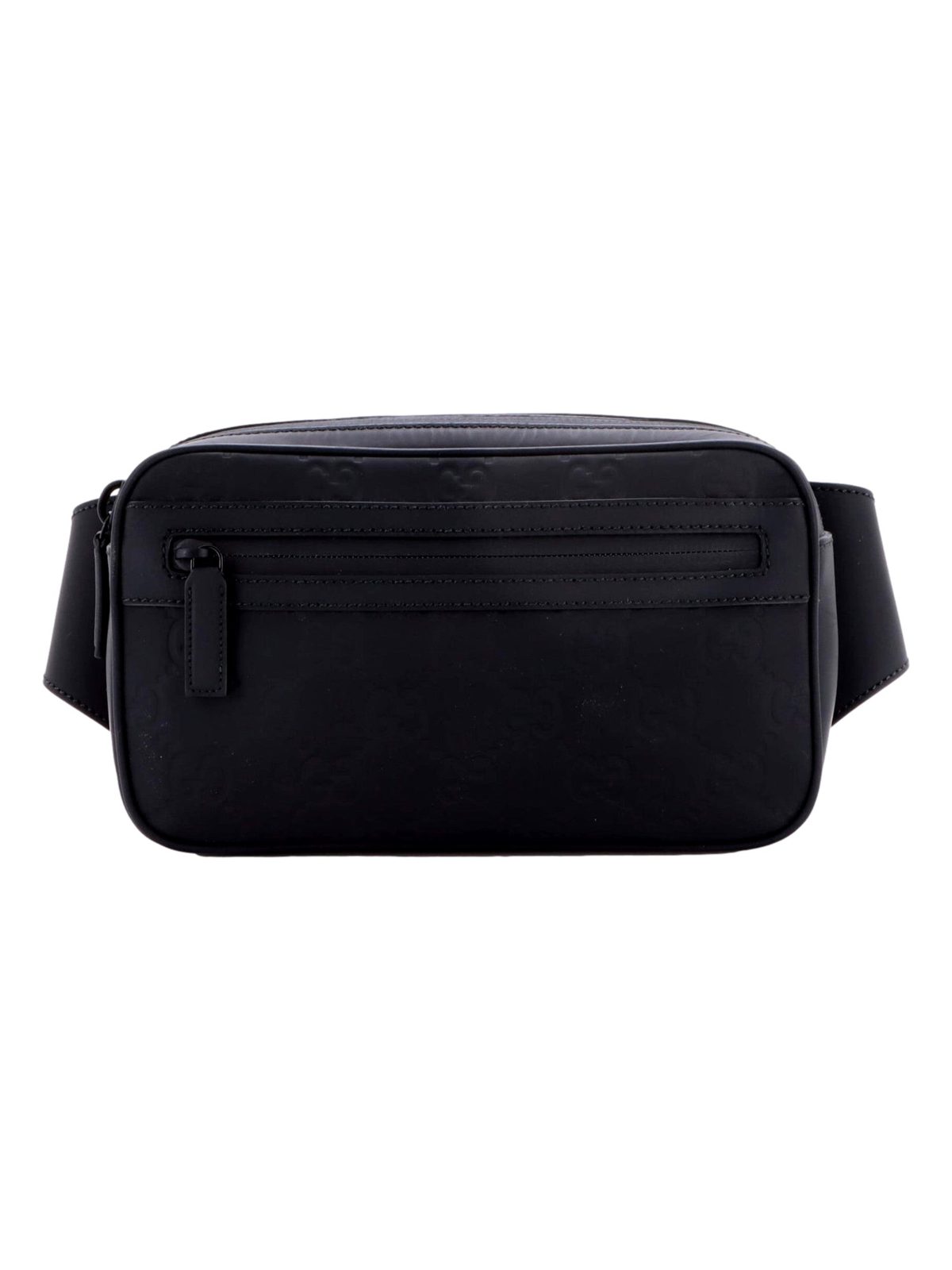 Gucci GG Rubber Effect Small Belt Bag Body Bag Waist Pouch Black