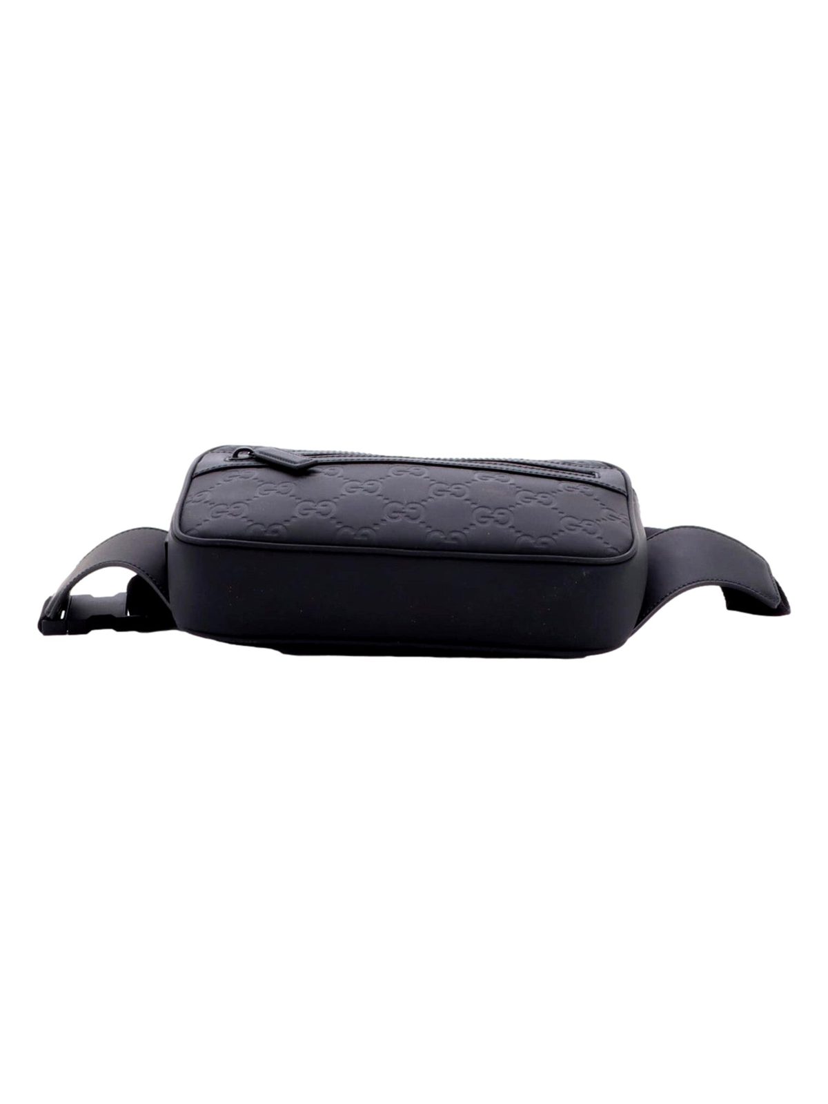 Gucci GG Rubber Effect Small Belt Bag Body Bag Waist Pouch Black