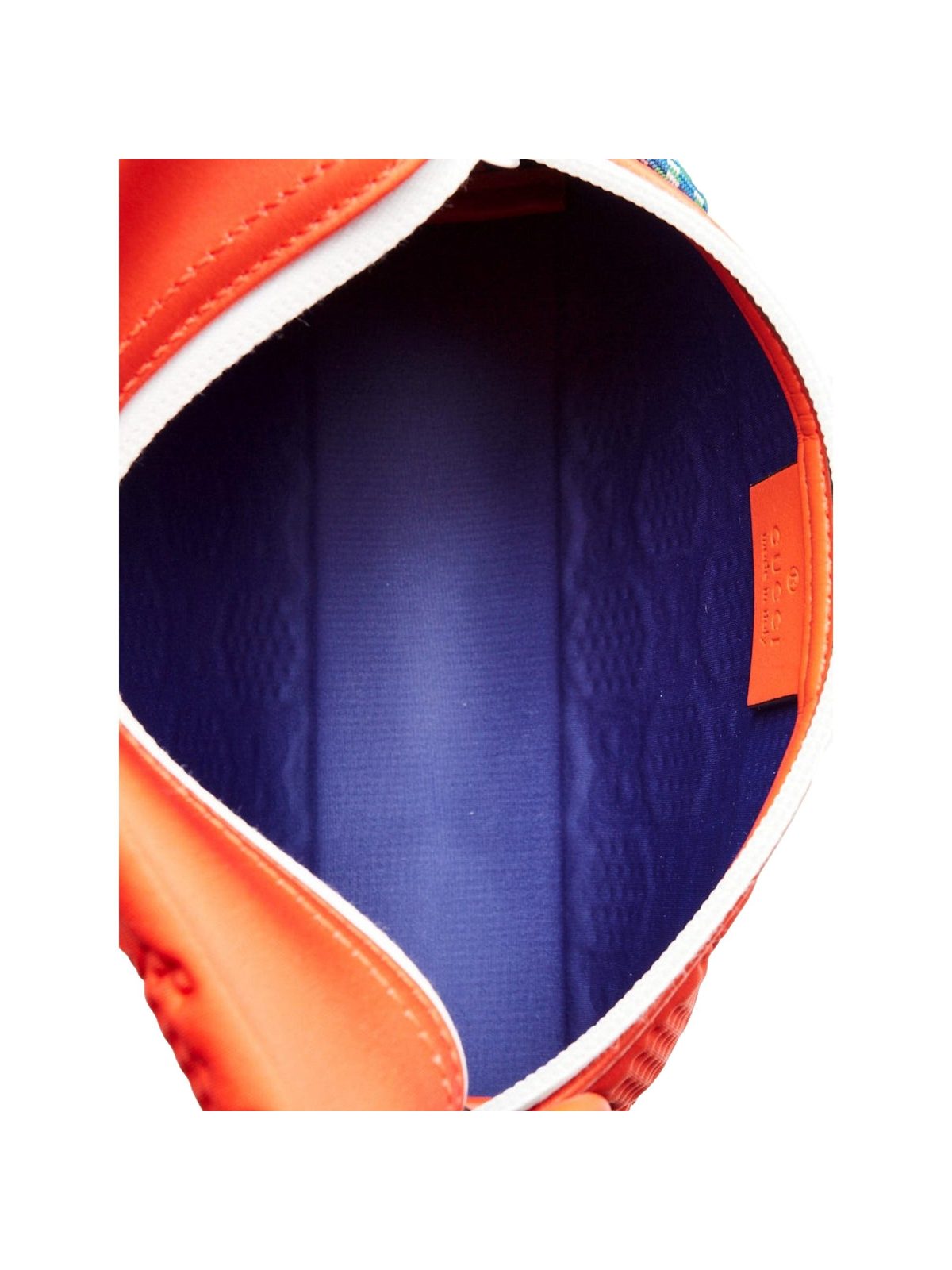 Gucci GG Scuba Neon Orange Rubber-Effect Small Clutch Pouch Bag