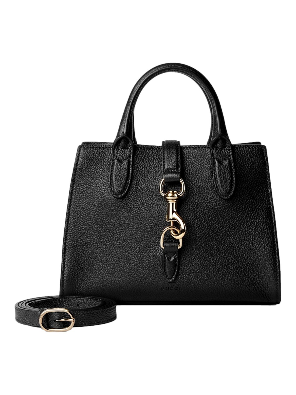 Gucci Jackie Small Tote Calfskin Leather Handbag Satchel Black