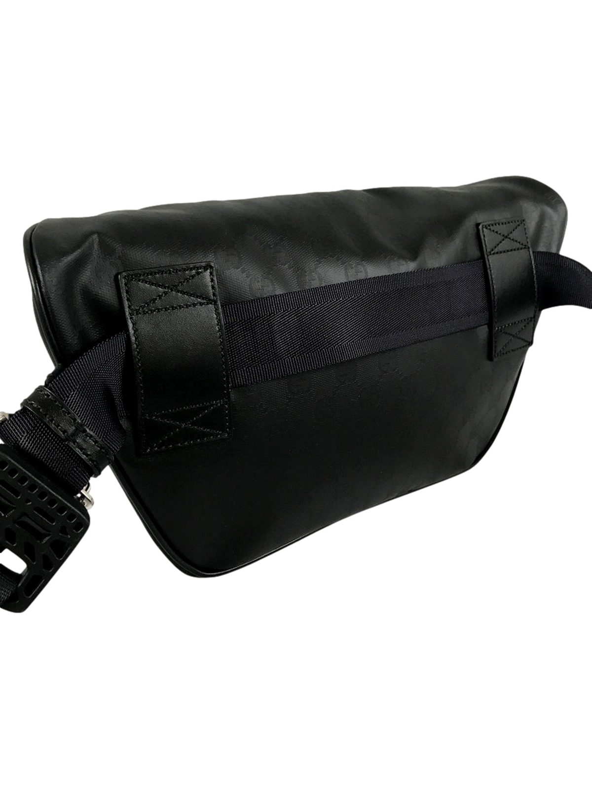 Gucci GG Crystal Canvas Black Tote Travel Shoulder Bag