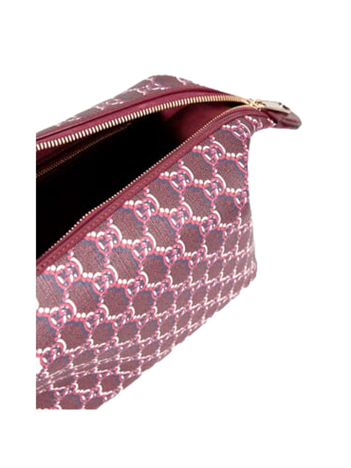 Gucci GG Shadow Travel Cosmetic Pouch Bag Bordeaux Red