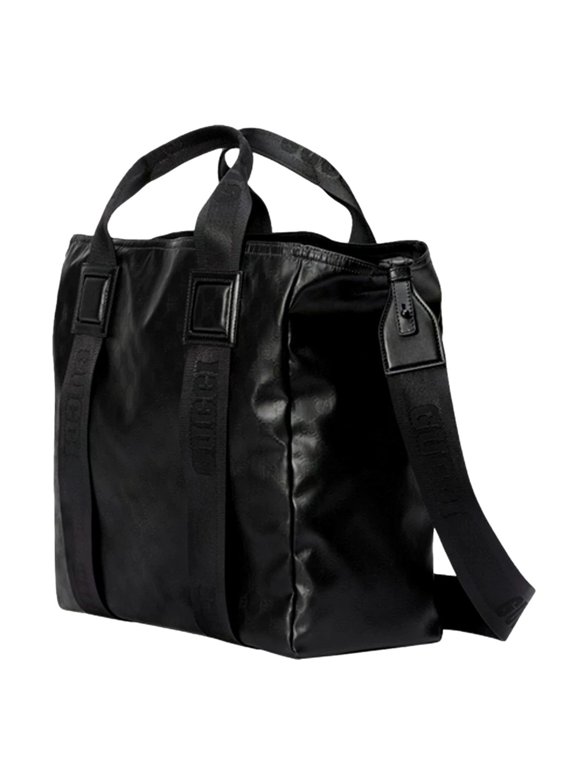 Gucci GG Crystal Black Canvas Travel Tote Bag