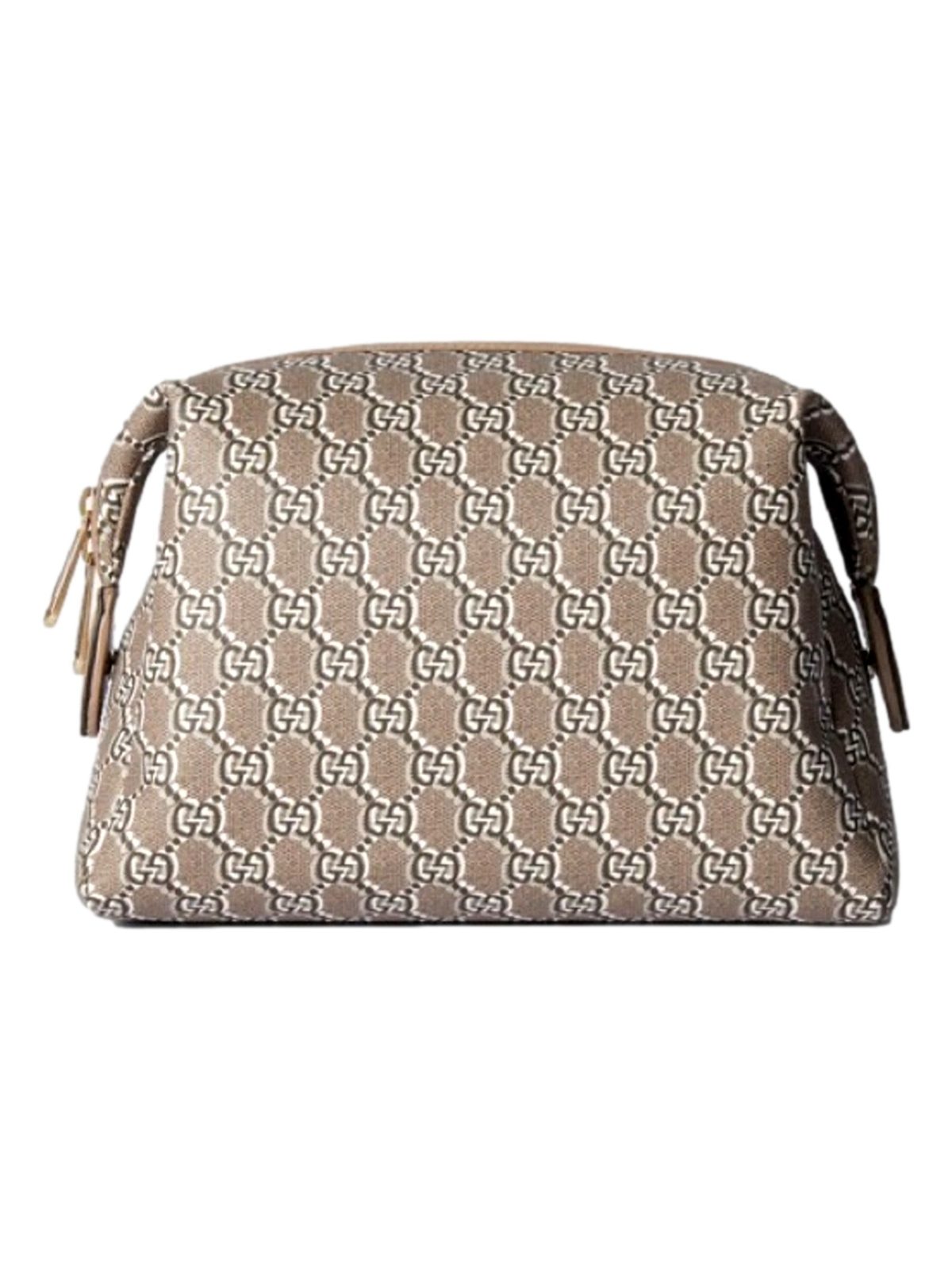 Gucci GG Shadow Beige Brown Large Cosmetic Pouch