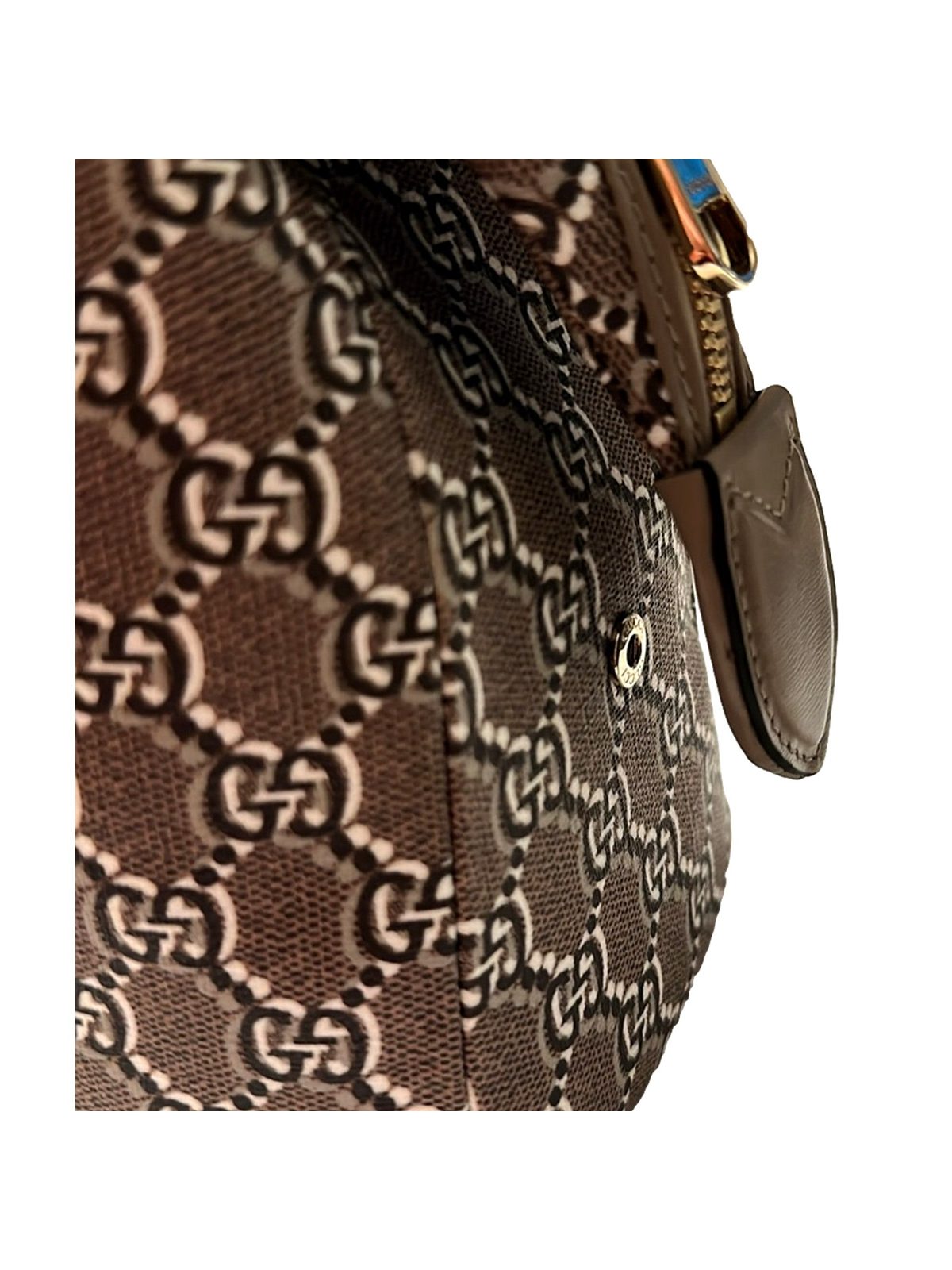 Gucci GG Shadow Beige Brown Large Cosmetic Pouch