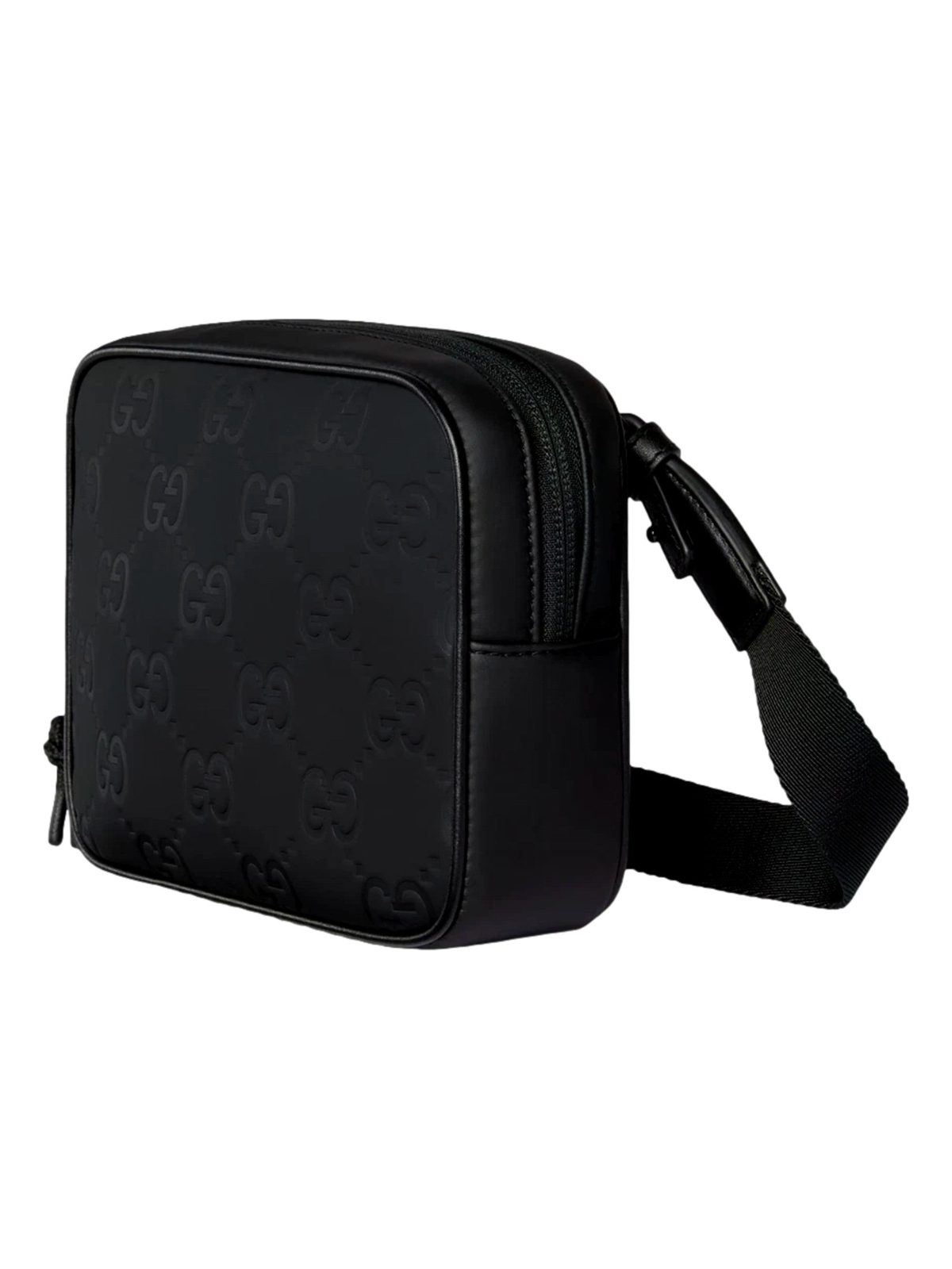 Gucci GG Rubber Effect Black Mini Crossbody Bag