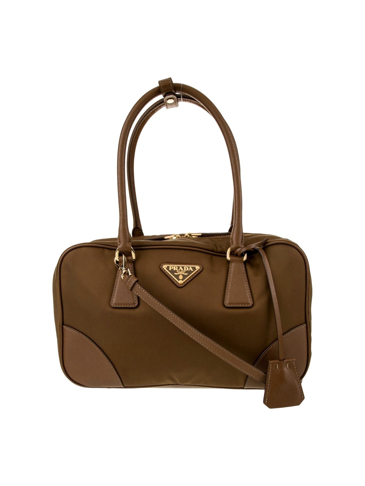 Prada Re-Edition 1978 Medium Re-Nylon and Saffiano Leather Two-Handle Bag Cork Beige