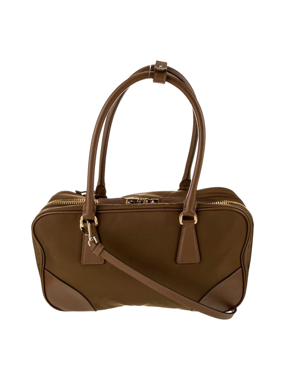 Prada Re-Edition 1978 Medium Re-Nylon and Saffiano Leather Two-Handle Bag Cork Beige