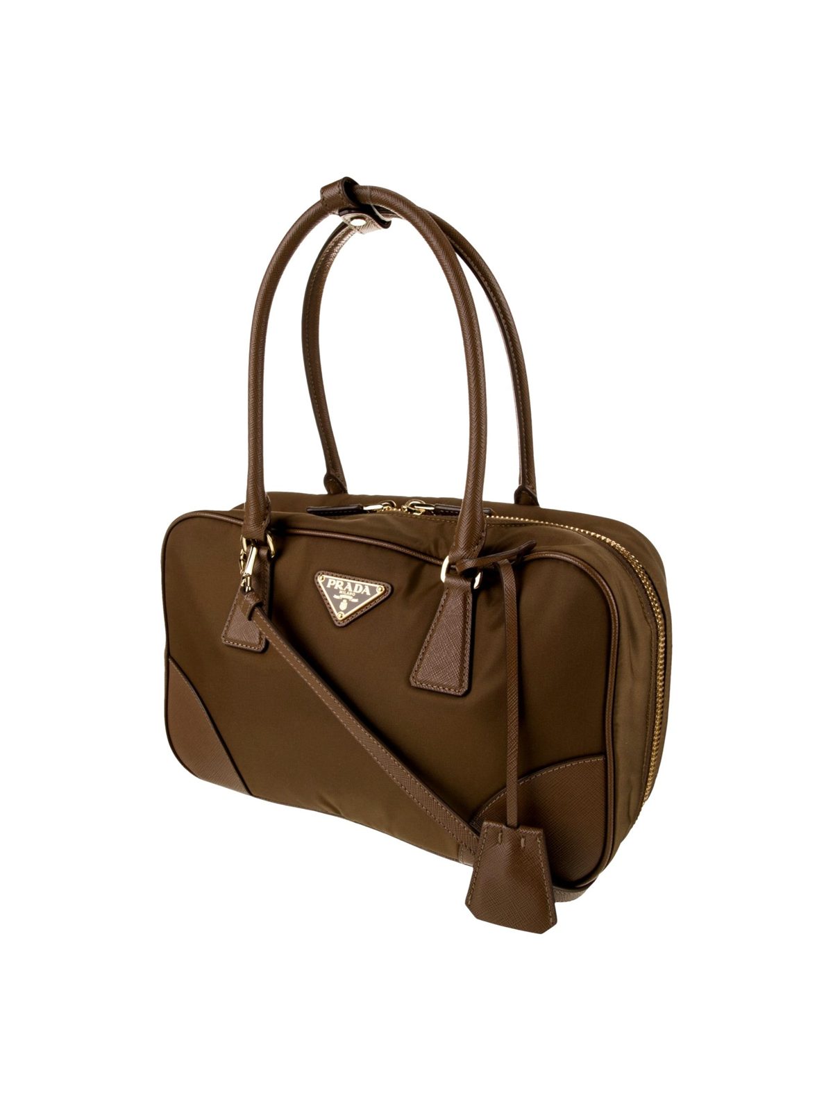 Prada Re-Edition 1978 Medium Re-Nylon and Saffiano Leather Two-Handle Bag Cork Beige