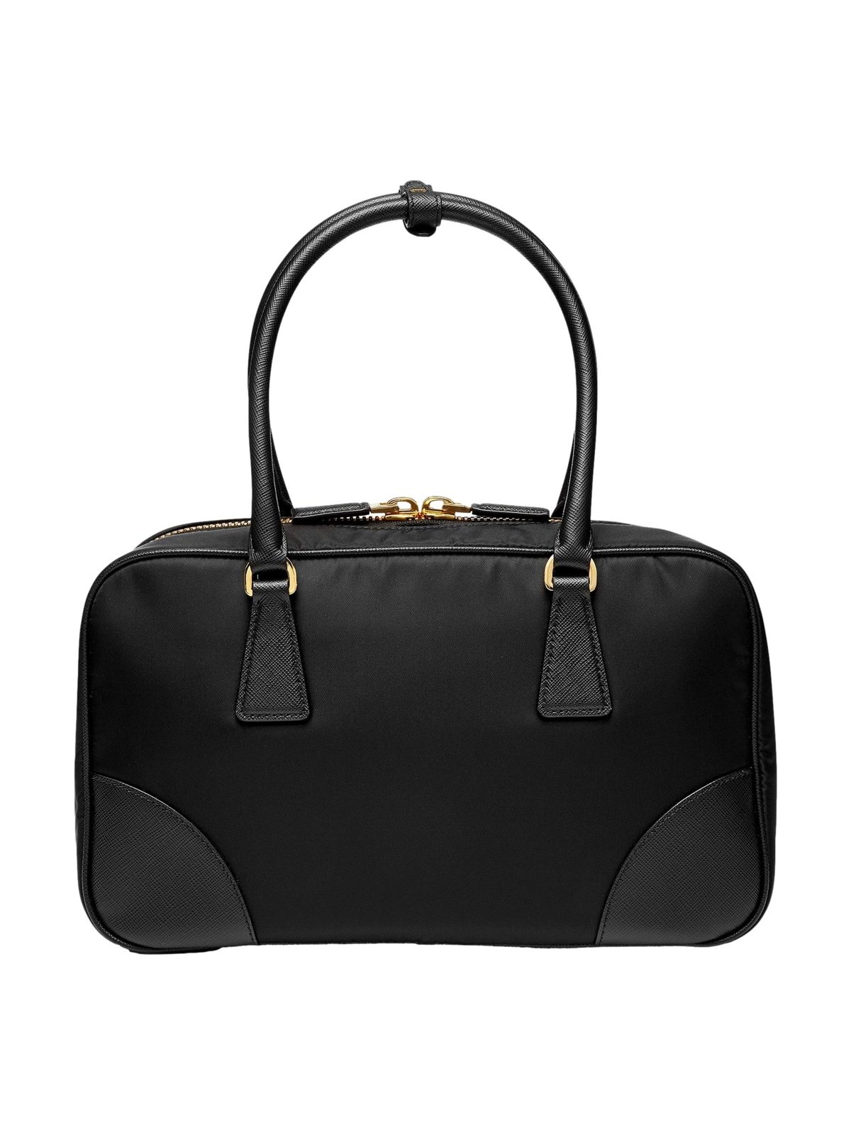 Prada Re-Edition 1978 Medium Re-Nylon and Saffiano Leather Two-Handle Bag Black