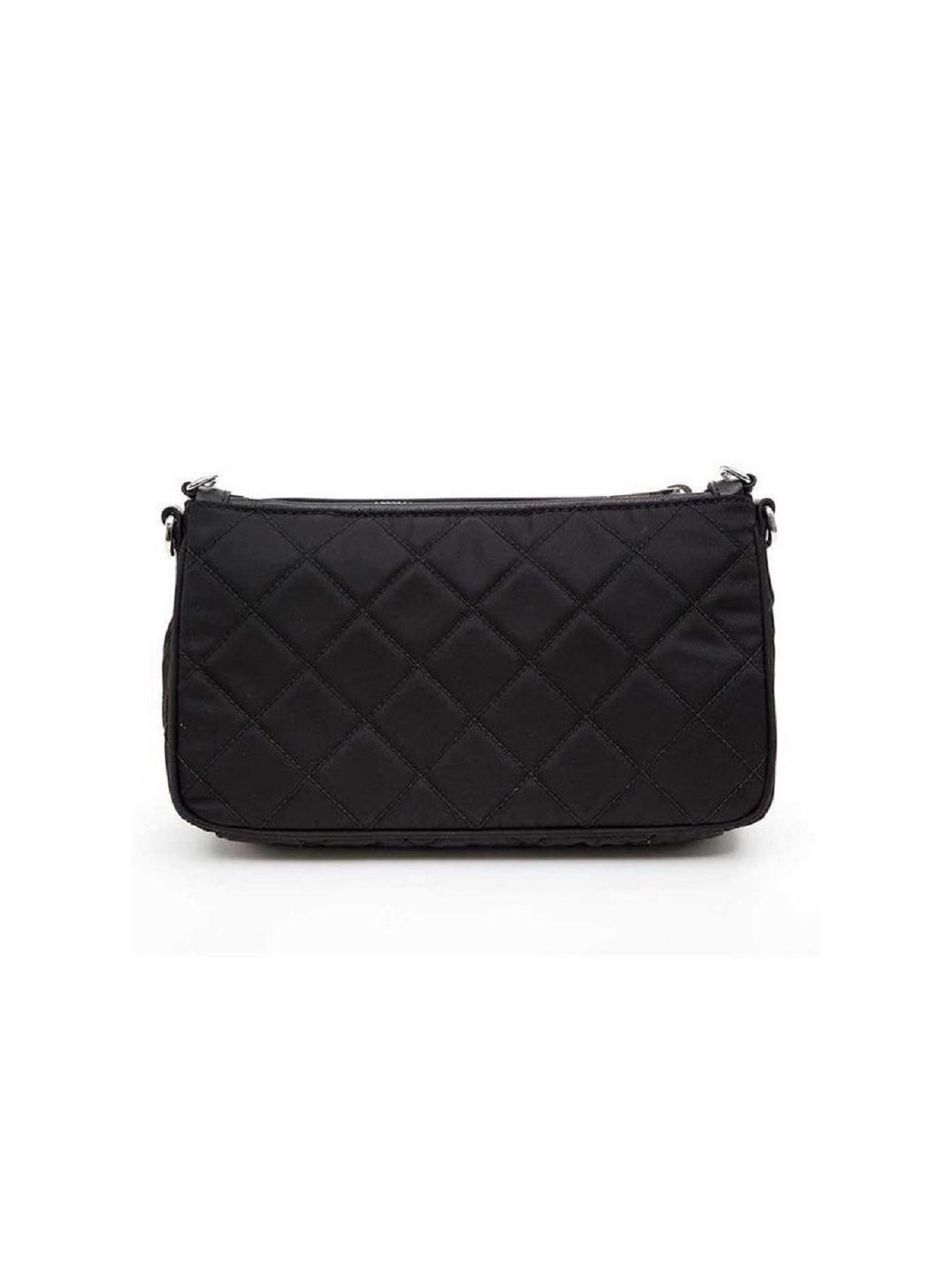 Prada Black Tessuto Nylon Quilted Chain Crossbody Bag