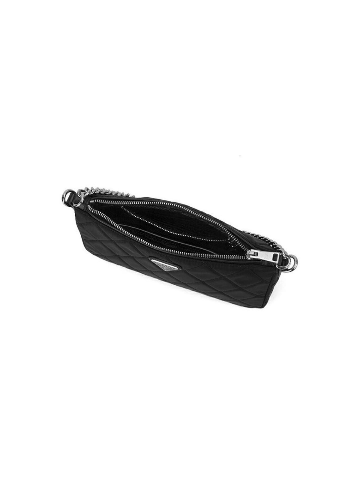 Prada Black Tessuto Nylon Quilted Chain Crossbody Bag