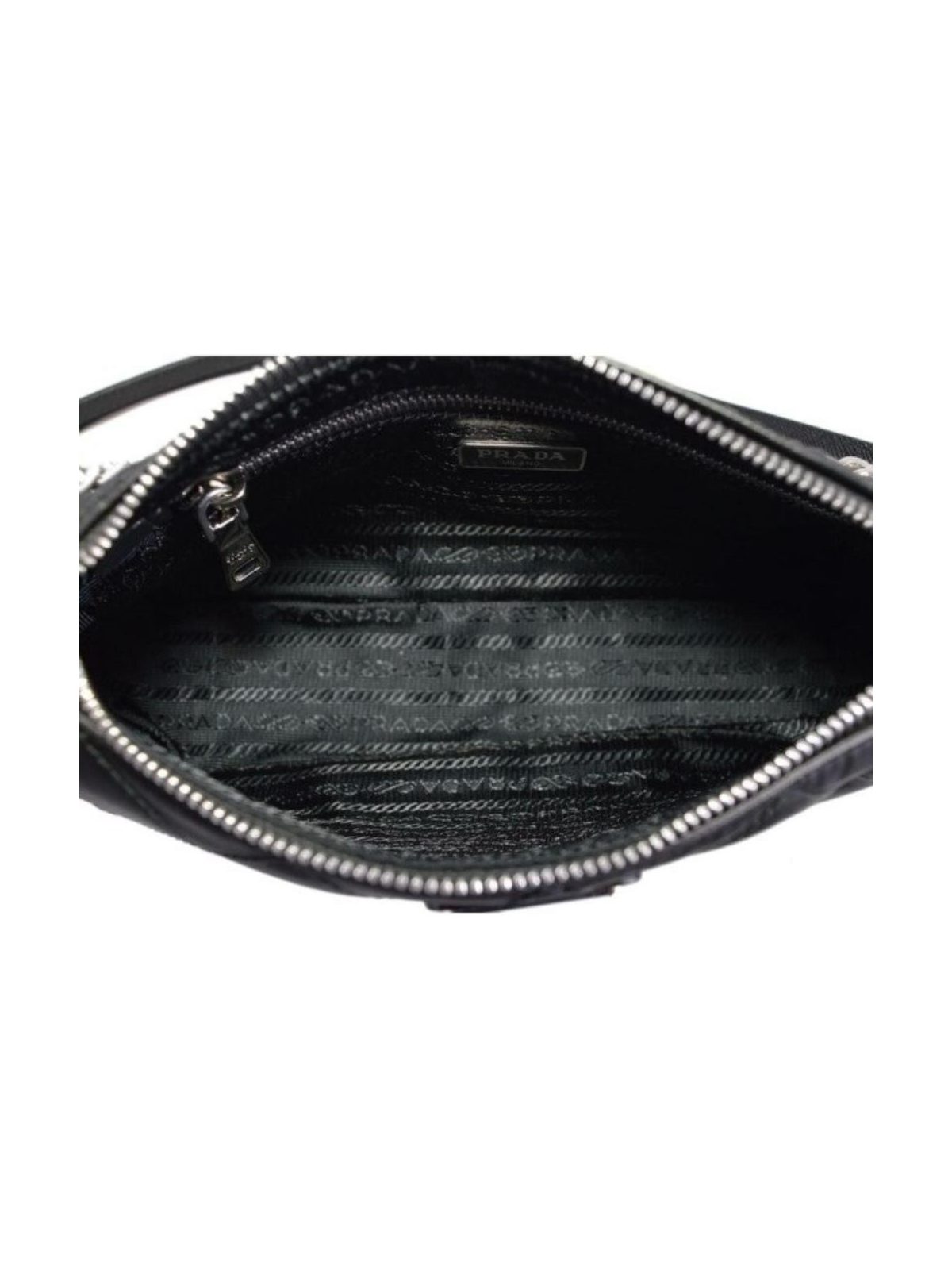 Prada Black Tessuto Nylon Quilted Chain Crossbody Bag
