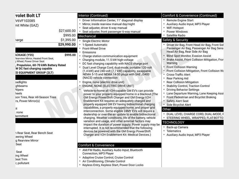 2027 Chevrolet Bolt LT
