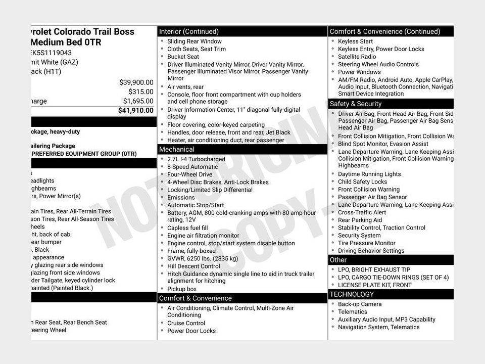 2025 Chevrolet Colorado 4WD Trail Boss
