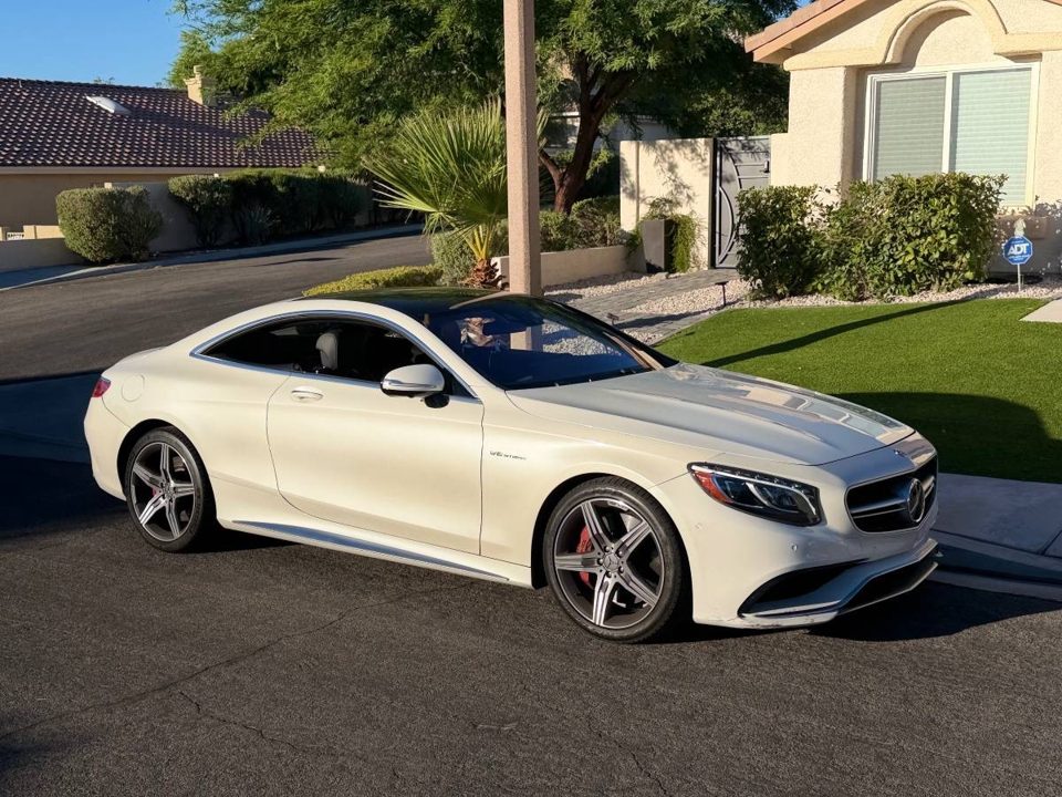 2017 Mercedes-Benz AMG S63 Coupe 4MATIC Diamond White Metallic | 86K