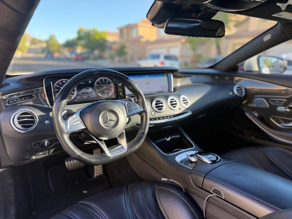 2017 Mercedes-Benz AMG S63 Coupe 4MATIC Diamond White Metallic | 86K